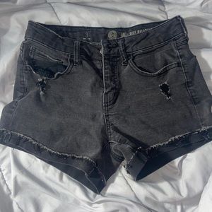High rise black shorts
